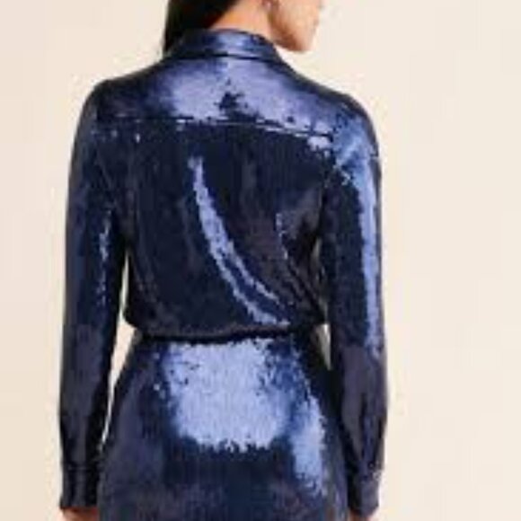 48 - NWT $168 FREE PEOPLE SOPHIE SEQUIN COAT/DRESS - Picture 4 of 6